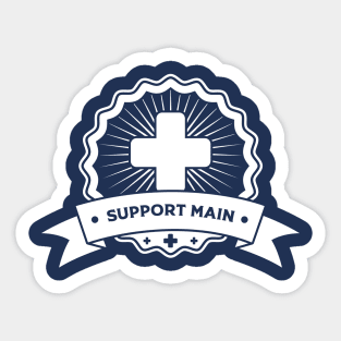 "Support Main" Gaming Emblem Sticker